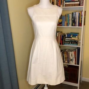 J.Crew Basket Weave Dress in White Size 2